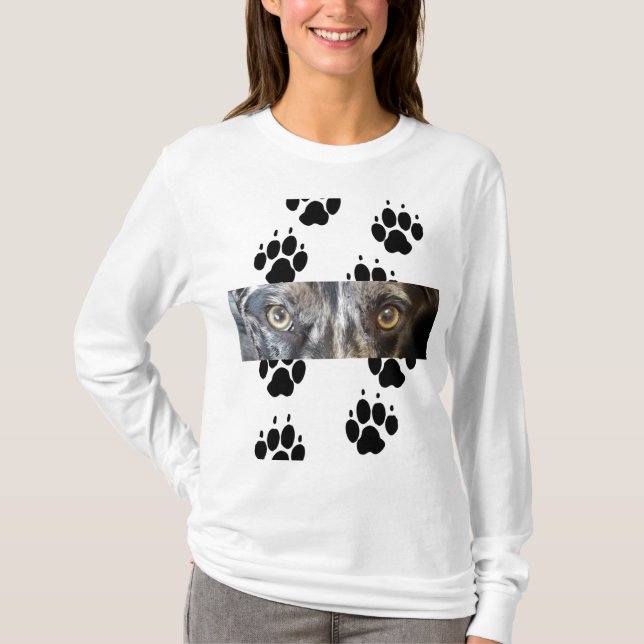 Tatzen und Augen T-Shirt (Vorderseite)