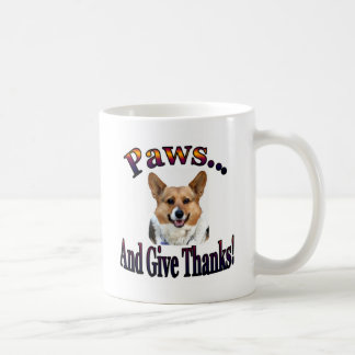 Tatzen und geben Dank Kaffeetasse
