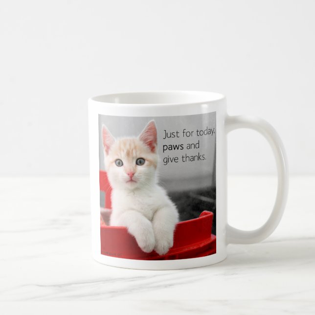 Tatzen und geben Dank-Tasse Tasse (Rechts)