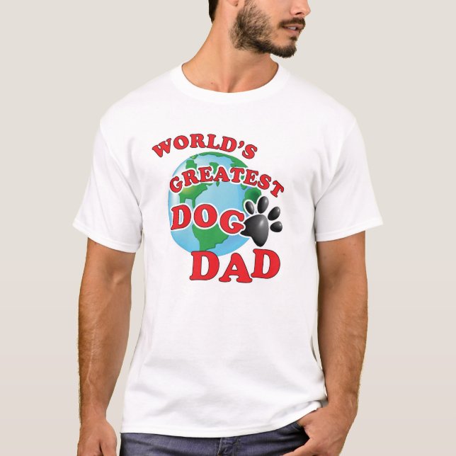 Tatzen-Vater der Welt bestster Hunde T-Shirt (Vorderseite)