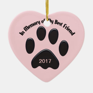 Tatzen zum Gedenken an meinen besten Freund Keramikornament