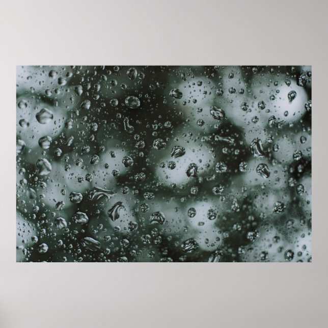 Tau auf Glas Poster (Vorne)