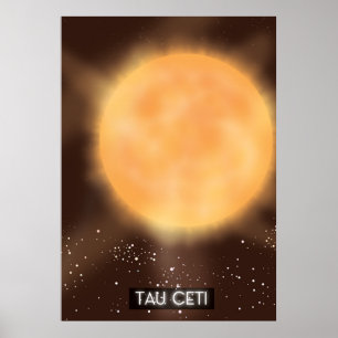 Tau Ceti Weltraum-Kunstposter Poster
