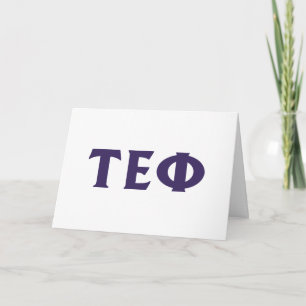 Tau Epsilon Phi   Buchstaben Karte