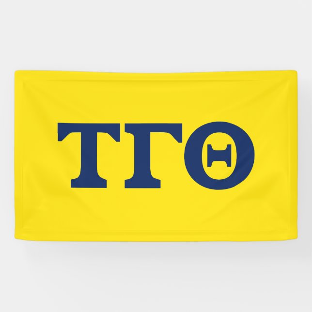 Tau Gamma Theta 3x5 Banner - Gelb (Horizontal)