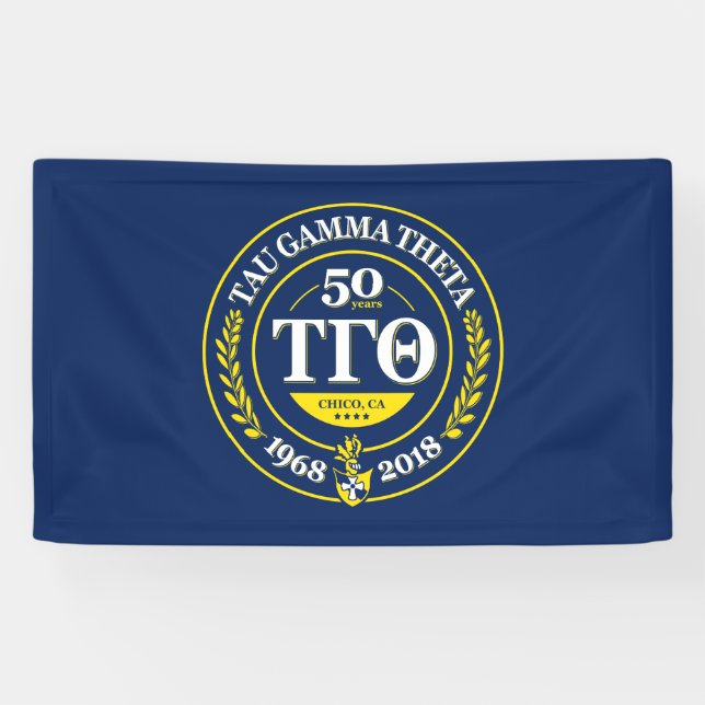 Tau Gamma Theta 50th Anniversary 3x5 Banner (Horizontal)