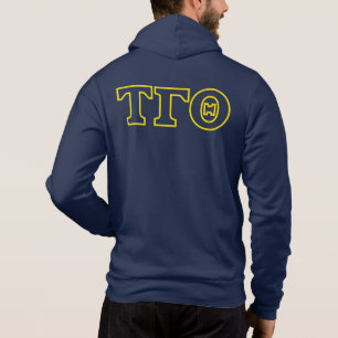 Tau Gamma Theta Full Zip Hoodie w/ Wappen & Letter