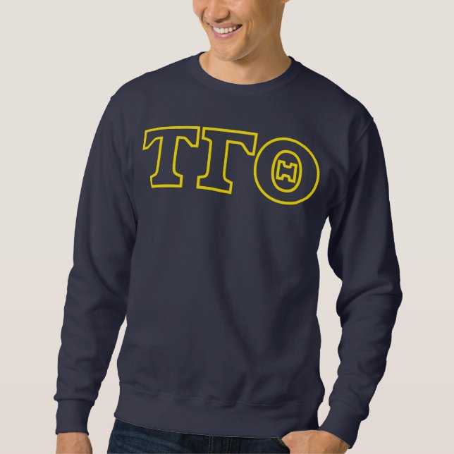 Tau Gamma Theta Sweatshirt - Gelbe Kontur (Vorderseite)
