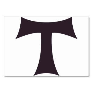 Tau-Kreuz Franziskanisches Glaubenssymbol Kunst Tischnummer