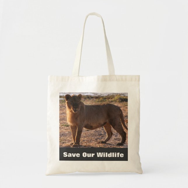 Tau Rettete unsere Wildlife Tote Tag Tragetasche (Vorne)
