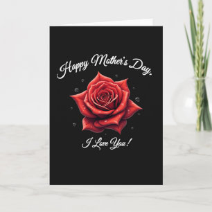 Tau-Tröpfchen-Rosen-Muttertags-Karte Karte