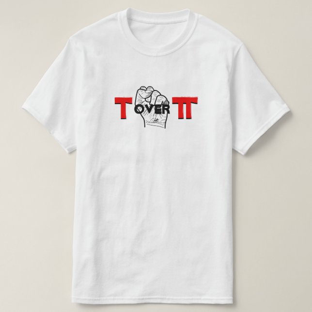 Tau und Pi-Mathe-Witz T-Shirt (Design vorne)