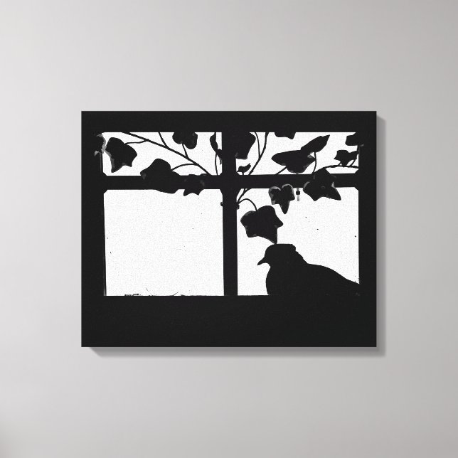 Taube an der Erholung Leinwanddruck (Vorderseite)