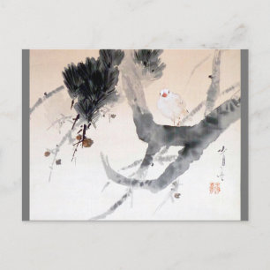 Taube auf einem Pine Tree, Watanabe Seitei Postkarte