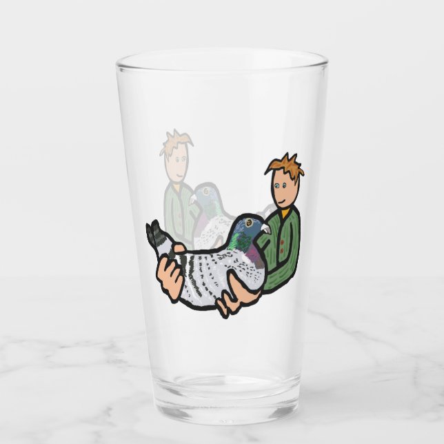 Taube Behaltend Glas (Vorderseite)