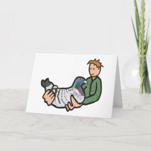 Taube Behaltend Karte