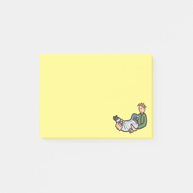 Taube Behaltend Post-it Klebezettel (Vorderseite)