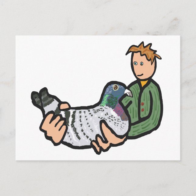 Taube Behaltend Postkarte (Vorderseite)