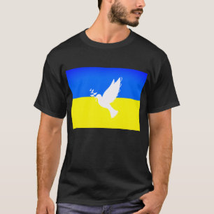 Taube der Friedensflagge der ukrainischen Freiheit T-Shirt