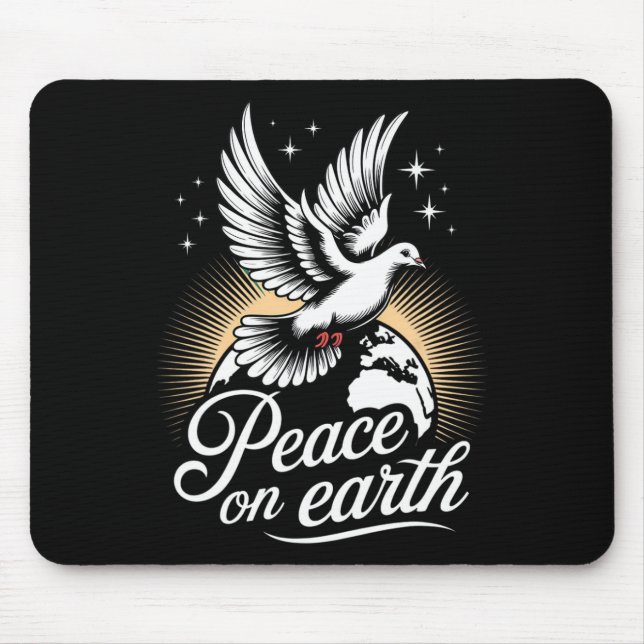 Taube Des Friedens Auf Der Erde Und Globus Friedli Mousepad (Vorne)