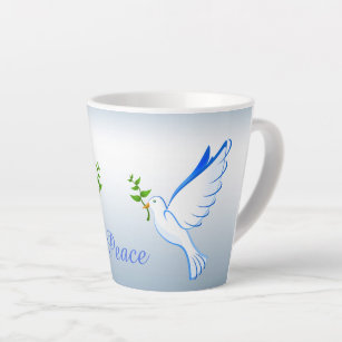 Taube des Friedens Blue Latte Tasse