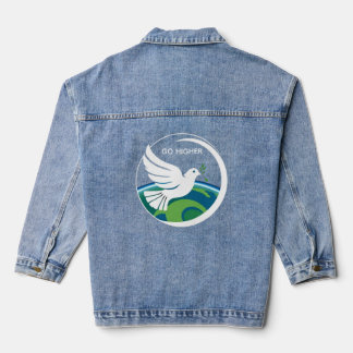 TAUBE DES FRIEDENS FLIEGE HÖHER JEANSJACKE