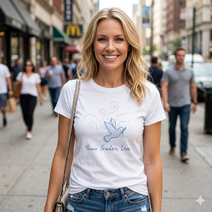 Taube des Friedens. Frieden. Freiheit. Liebe. T-Sh T-Shirt