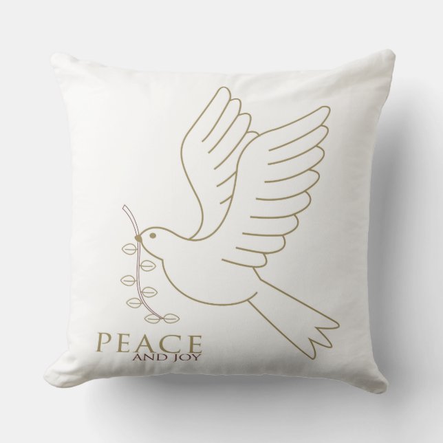 Taube des Friedens Kissen (Vorderseite)