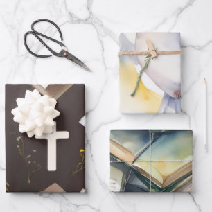 Taube des Friedens und Cross Grace Geschenkpapier Set