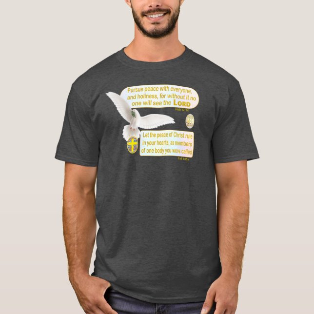 Taube des Friedens (w/web url) T-Shirt (Vorderseite)