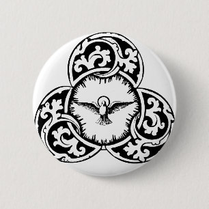 Taube des Heiligen Geistes Christliches Symbol Button