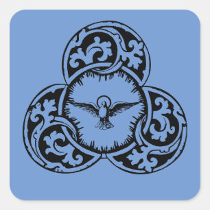 Taube des Heiligen Geistes Christliches Symbol Quadratischer Aufkleber