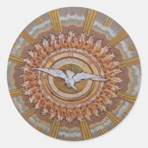 Taube des Heiligen Geistes Runder Aufkleber
