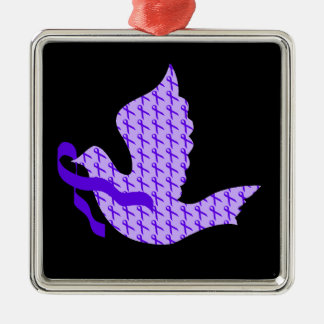 Taube des Hoffnungs-violetten Bandes - Morbus Ornament Aus Metall