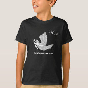 Taube des Hoffnungs-weißen Bandes - Lungenkrebs T-Shirt