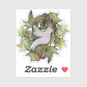 Taube des Weltfriedens und Hoffnung für den Weltfr Aufkleber