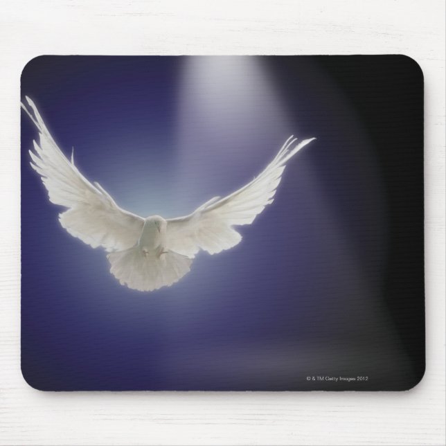 Taube durch Lichtstrahl Mousepad (Vorne)
