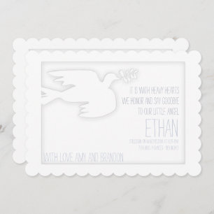 Taube für eine Angel-Kind-Beerdigung Ankündigung