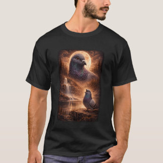 Taube heult zum Mond Vintage Lustig Mystisch T-Shirt