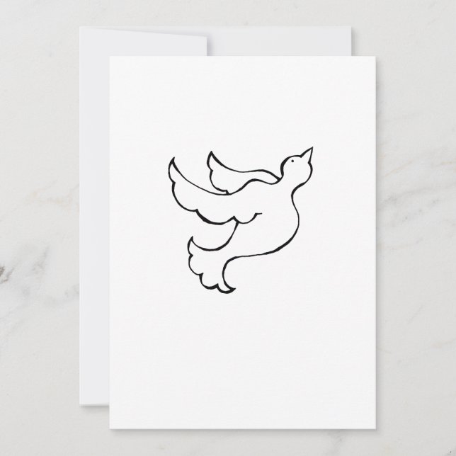 Taube Hoffnung Glaubensfreiheit inspiriert Kunst Ankündigung (Vorderseite)