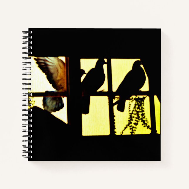 Taube im Flug Notizbuch (Vorderseite)