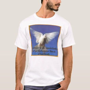 Taube im Flug, werde ich durch meine T-Shirt