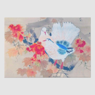 Taube im Herbst Leaves, Watanabe Seitei Seidenpapier