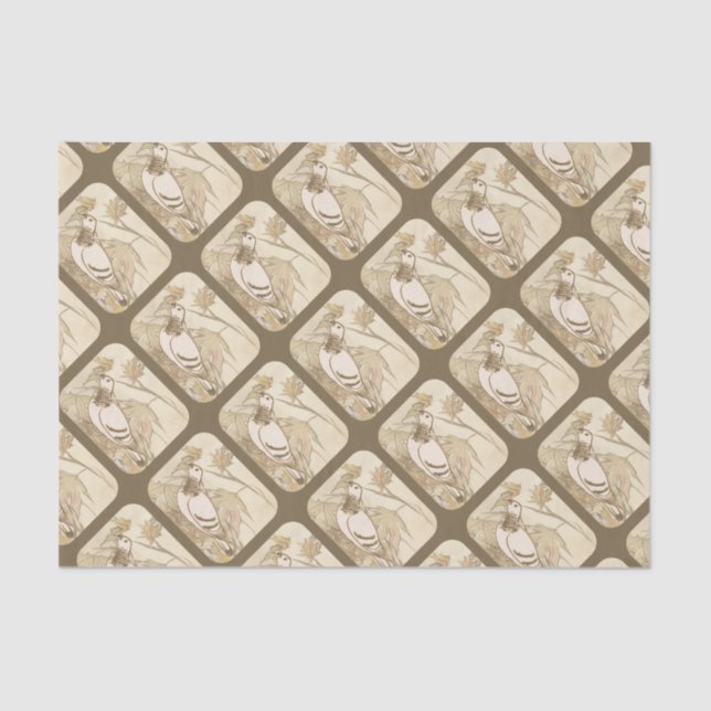 Taube im Wald Seidenpapier (Vorderseite)