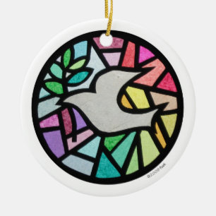 Taube Keramikornament