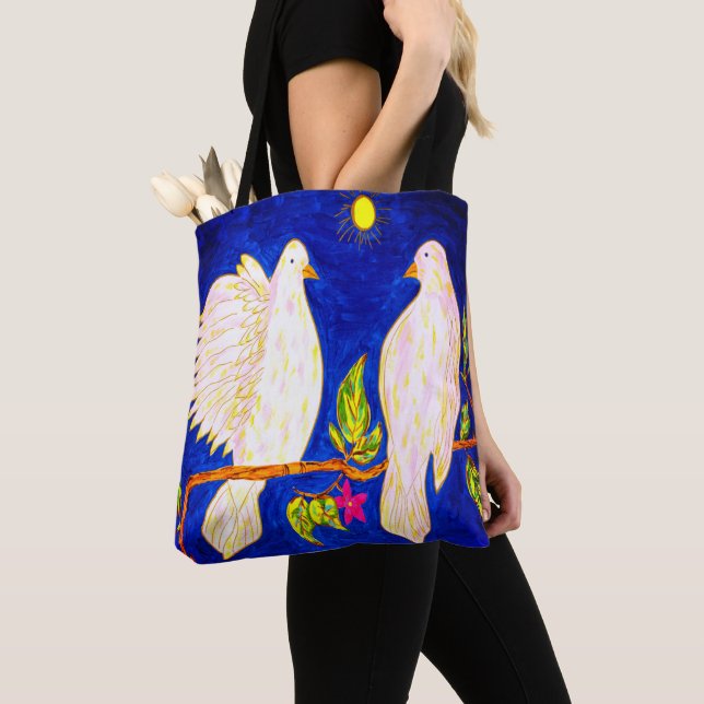 Taube Liebe Tote Tasche (Von Nahem)