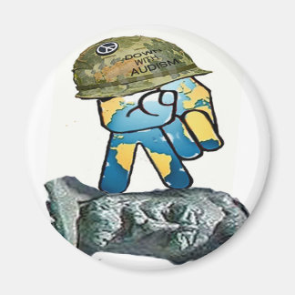 Taube Menschen Stehend sich gegen den globalen Aud Magnet