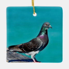 Taube mit Aussicht Keramikornament