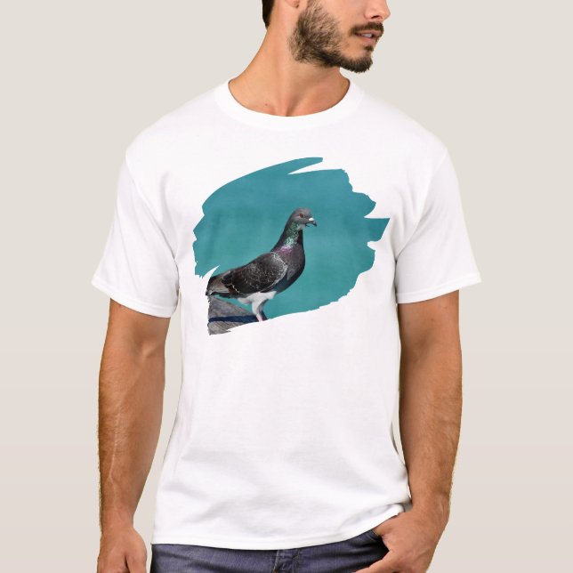 Taube mit Aussicht T-Shirt (Vorderseite)