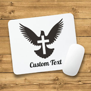 Taube mit Cross Mouse Pad Mousepad